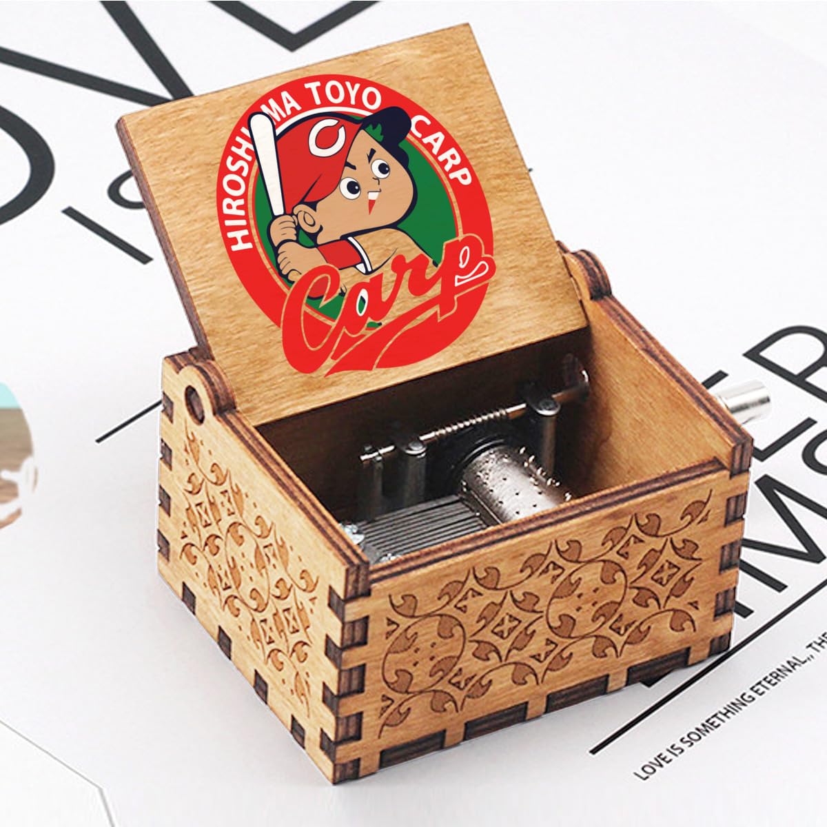 Amazon | 広島-東洋カープ オルゴール 音楽ボックス 木製 ミュージカル